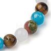 Round Natural Mixed Gemstone Beaded Stretch Bracelets for Womenm Men BJEW-JB11554-4