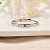 Rhodium Plated 925 Sterling Silver Adjustable Rings RJEW-S397-01P-11-2