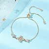 Adjustable Brass Slider Link Bracelets BJEW-JB13038-4