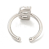 Rack Plating Brass Open Cuff Rings for Women RJEW-F162-01P-B-3