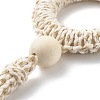 Ring Macrame Cotton Cord Pendant Decorations HJEW-JM00752-3