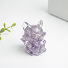 Natural Amethyst Fox Display Decorations WG88930-03-1