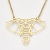 201 Stainless Steel Origami Pendant Necklaces NJEW-T009-JN091-2-40-1