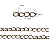 Brass Twisted Chains X-CHC-Q001-4x3mm-AB-3