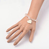 Natural Gemstone Charm Bracelets BJEW-JB01964-5