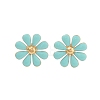 304 Stainless Steel Enamel Stud Earrings EJEW-S226-03G-02-2