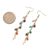 Natural Gemstone Dangle Earrings EJEW-JE06668-03-4