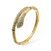 Brass Micro Pave Cubic Zirconia Bangles for Women BJEW-H203-01A-G-2