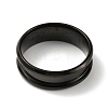 201 Stainless Steel Grooved Finger Ring Settings RJEW-WH0010-08E-EB-1-2