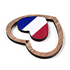 French Theme Printed Wood Pendants WOOD-N016-12-2