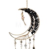Natural Black Agete Wind Chime HJEW-P015-04-3