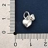 925 Sterling Silver Double Heart Charms FIND-Z069-03S-4