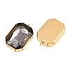 304 Stainless Steel & Glass Pendants STAS-G398-27G-03-2