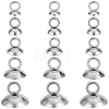 150Pcs 5 Styles 201 Stainless Steel Bead Cap Pendant Bails STAS-PA0001-05-1