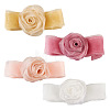 4Pcs 4Colors Cloth Rose Ribbon Chokers FIND-TA0002-27-1