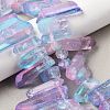 Two Tone Natural Quartz Crystal Beads Strands G-Z131-K01-01-1