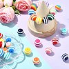 Opaque Striped Resin Beads RESI-CJC0021-16-6