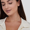 Elegant Round White Imitation Pearl Pendant Bib Necklaces FU4888-2