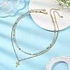 304 Stainless Steel Pendant Double Layer Necklaces NJEW-JN06643-01-1