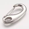304 Stainless Steel Push Gate Snap Keychain Clasp Findings STAS-P170-03P-2