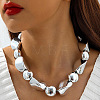 Alloy & CCB Plastic Beaded Necklaces FS-WG4655B-07-1