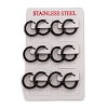 304 Stainless Steel Huggie Hoop Earrings EJEW-O096-19EB-2