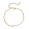 304 Stainless Steel Glass Link Bracelets BJEW-JB13489-2