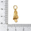 304 Stainless Steel Micro Pave Cubic Zirconia Pendants SA-CBA1D2B-01G-I-3