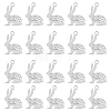 20Pcs 201 Stainless Steel Bunny Pendants STAS-HY0001-02P-1