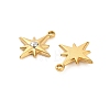 304 Stainless Steel Rhinestone Pendant STAS-U047-24G-2