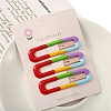 3Pcs Colorful Alloy Snap Hair Clips for Girl PW-WGB0C0F-03-1