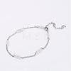 304 Stainless Steel Chain Anklets AJEW-AN00170-03-1