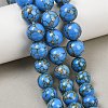 Synthetic Gold Line Turquoise Graduated Beads Strands GG-CBA2AE1-A03-B-1