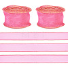 2 Rolls Polyester Mesh Ribbons SRIB-TA0003-42B-1