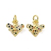 Brass Micro Pave Colorful Cubic Zirconia Charms KK-E068-VF103-2