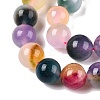 Dyed Natural White Jade Beads Strands G-T138-8mm-210-19-3