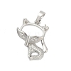 Brass Pendant Cabochon Settings KK-S521-17H-P-2