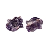 Natural Amethyst Hamsa Hand with Eye Figurines DJEW-N003-04B-2