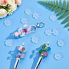 100Pcs Transparent Acrylic Cross Beads OACR-GA0001-34-4