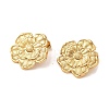 Flower 304 Stainless Steel Stud Earrings for Women EJEW-U003-03G-1