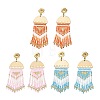 3 Pairs 3 Colors Brass Chandelier Earrings for Women EJEW-MZ00757-2