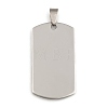 Non-Tarnish 201 Stainless Steel Rounded Rectangle Mirror Polished Finish Stamping Blank Tag Pendants LS-STAS-S030-03-1