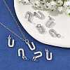 SHEGRACE Brass Micro Pave Clear Cubic Zirconia Pendants XGRQ29119-394P-U-5