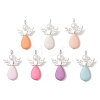 Acrylic & Alloy Wing Pendants PALLOY-JF04722-1