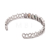 Brass Pave Colorful Cubic Zirconia Open Cuff Bangles for Women BJEW-S147-32P-B-3