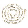 Brass Cable Chains Necklace Making MAK-S072-16A-KC-2