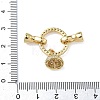 Ring Brass Micro Pave Clear Cubic Zirconia Fold Over Clasps KK-Z143-15G-3