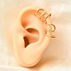 304 Stainless Steel Cuff Earrings EJEW-L313-01G-3