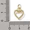 Brass Micro Pave Clear Cubic Zirconia Charms CU-L001-19G-03-3