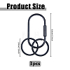 3Pcs Brass Locking Carabiner KEYC-DC00065-2